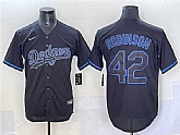 Men's Los Angeles Dodgers #42 Jackie Robinson Black Fashion Stitched Jersey,baseball caps,new era cap wholesale,wholesale hats